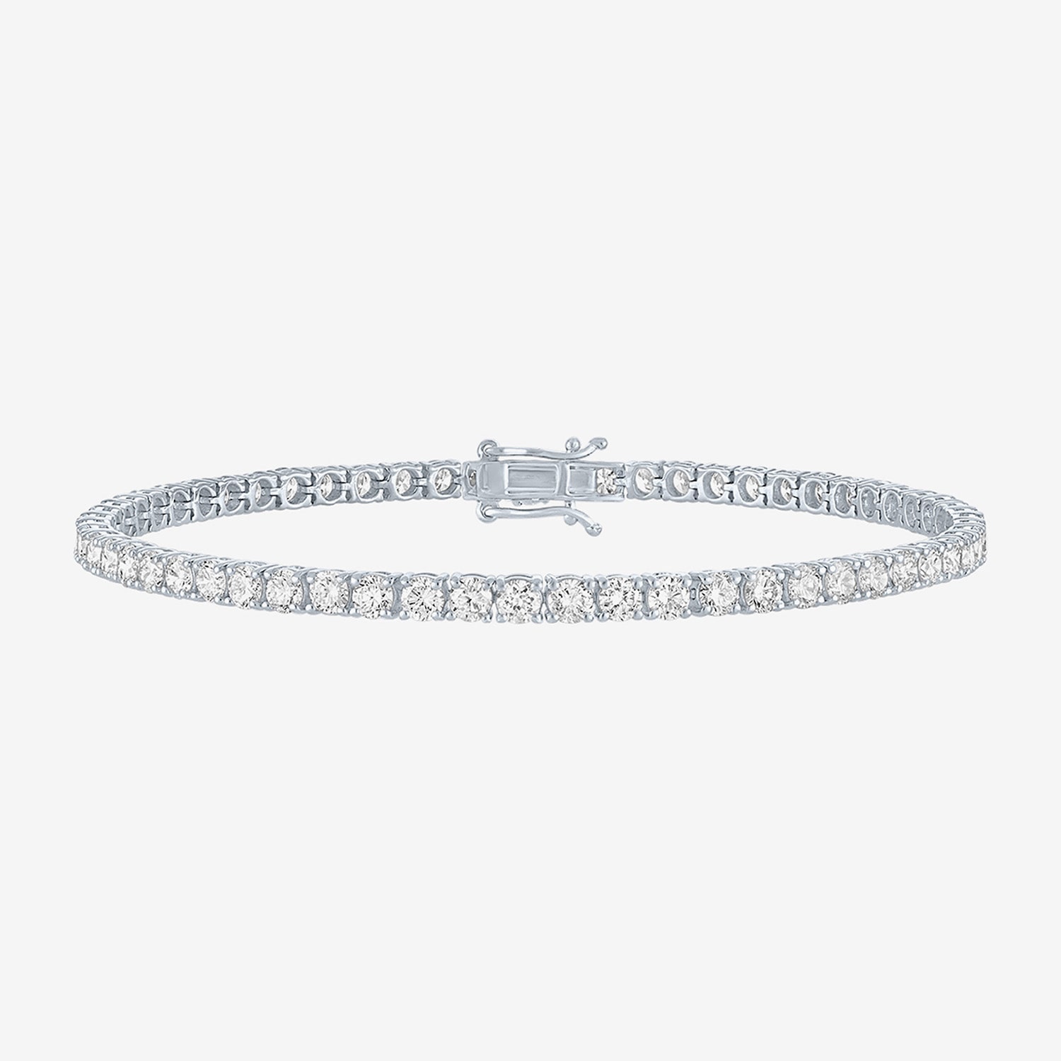 Diamond Addiction G-H, Si2-I1 Womens 5 CT. T.W. Lab Grown White Diamond Sterling Silver Round 7.25 Inch Tennis Bracelet