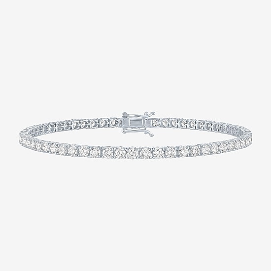 Diamond Addiction G-H, Si2-I1 Womens 5 CT. T.W. Lab Grown White Diamond Sterling Silver Round 7.25 Inch Tennis Bracelet