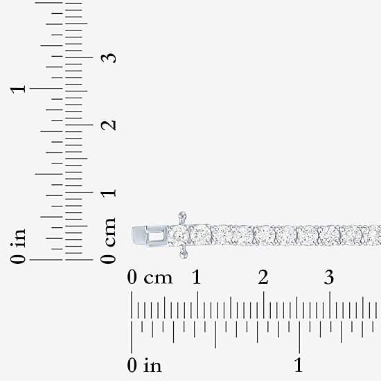Diamond Addiction G-H, Si2-I1 Womens 5 CT. T.W. Lab Grown White Diamond Sterling Silver Round 7.25 Inch Tennis Bracelet