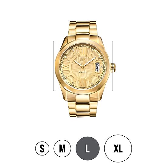 JBW Bond Mens Diamond-Accent Gold-Tone Stainless Steel Watch J6311A