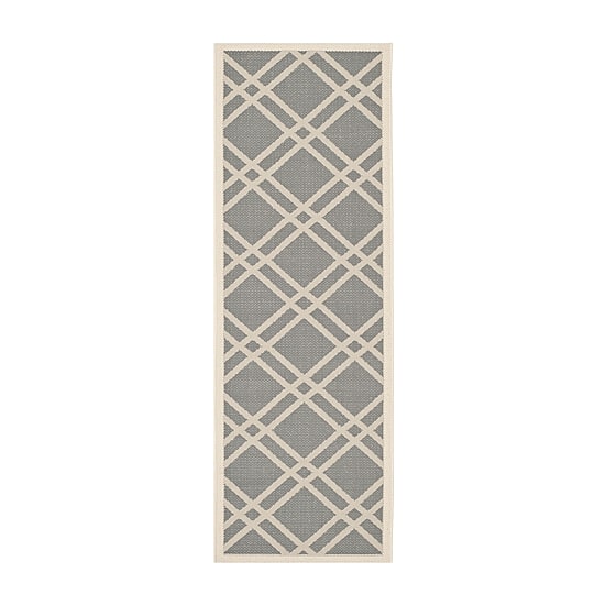Safavieh Courtyard Collection Hannah Geometric Indoor/Outdoor Runner Rug