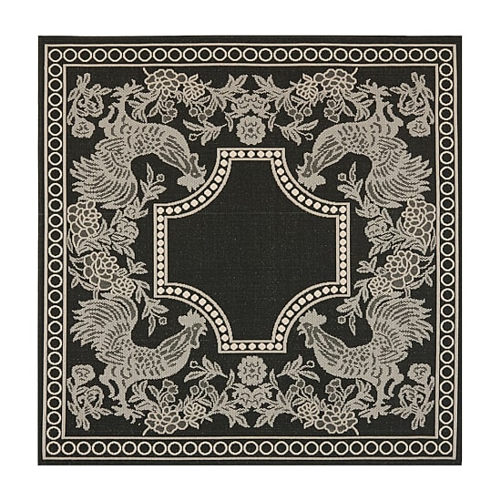 Safavieh Courtyard Collection Kestrel Oriental Indoor/Outdoor Square Area Rug