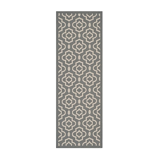 Safavieh Courtyard Collection Meryll Geometric Indoor/Outdoor Runner Rug