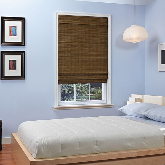 Natural Woven Bamboo Cordless Roman Shade