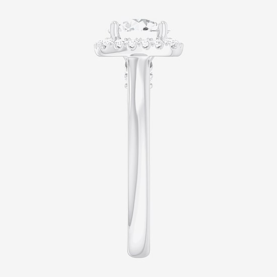 (G-H/SI1-SI2) Womens 1 3/4 CT. T.W. Lab Grown White Diamond 10K Gold Cushion Halo Engagement Ring