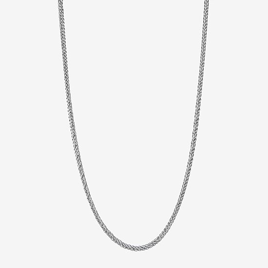 14K Gold 18-24" 2mm Hollow Wheat Chain Necklace