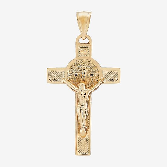 Crucifix Womens 14K Gold Cross Pendant