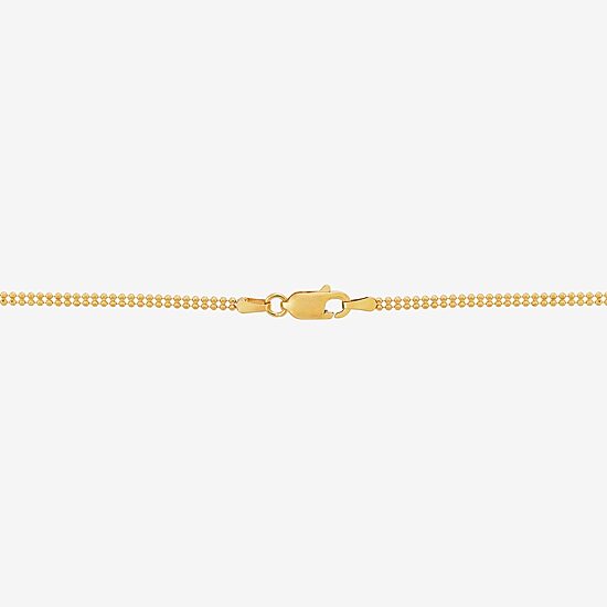 Womens 14K Gold 17 Inch Beaded Necklace