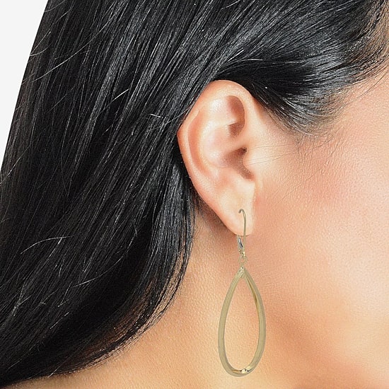 Made in Italy Womens 14K Gold Drop Earrings
