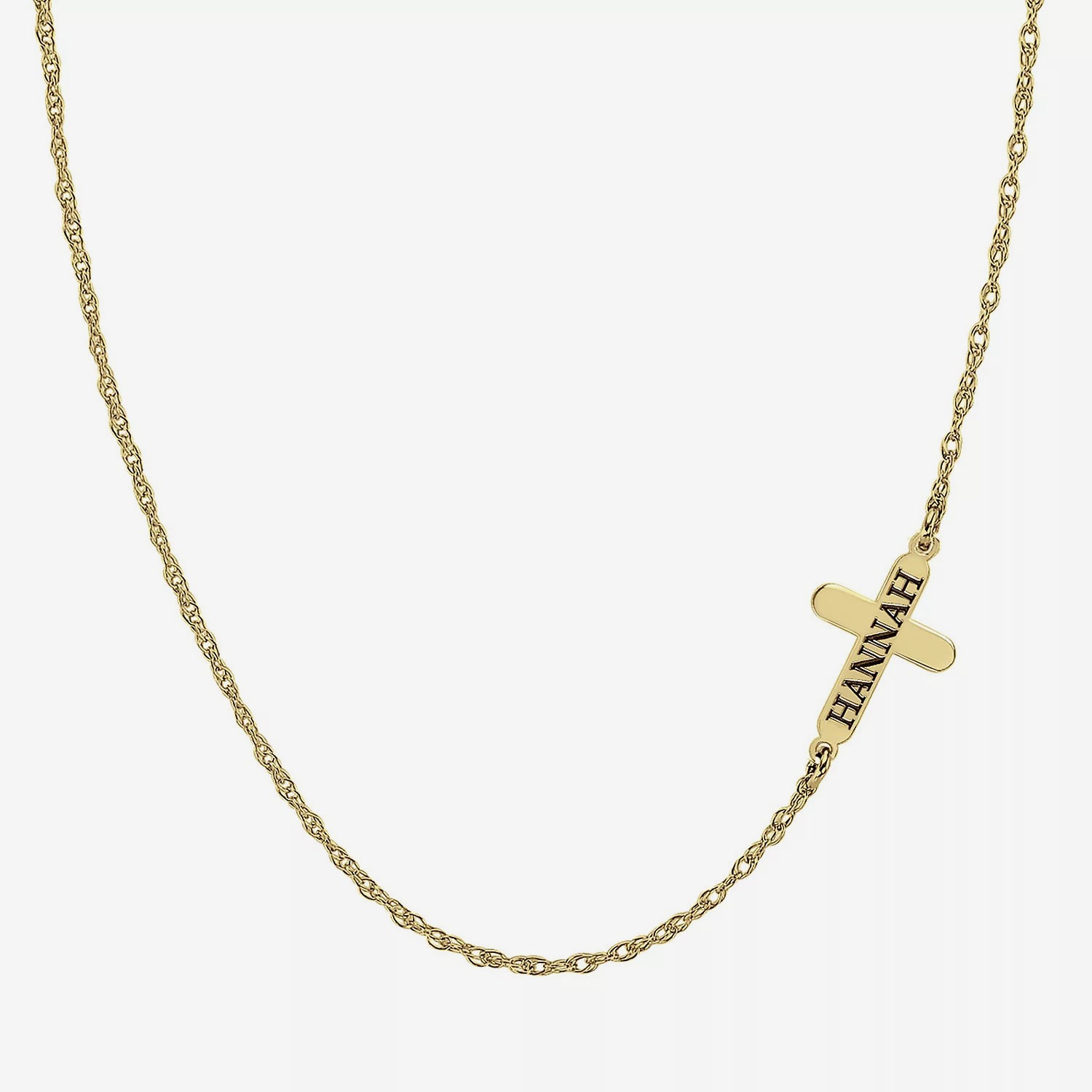 Personalized Name Cross Necklace
