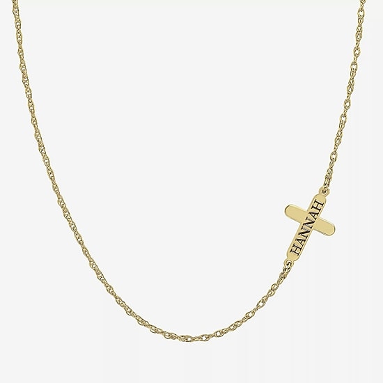 Personalized Name Cross Necklace