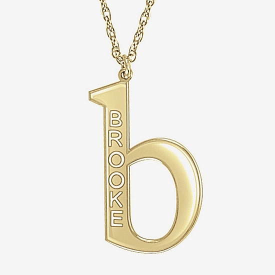 Personalized 28mm Initial Pendant Necklace