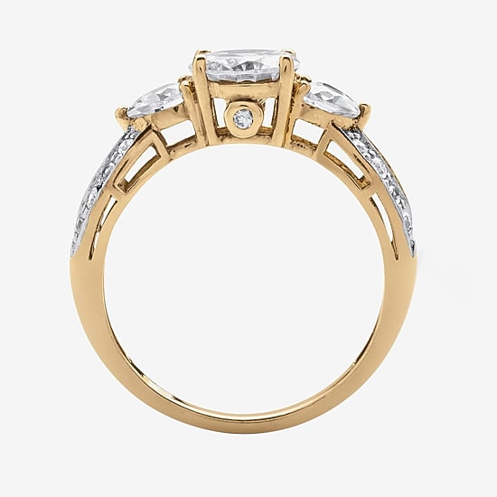 DiamonArt® Womens 2 1/4 CT. T.W. White Cubic Zirconia 10K Gold Engagement Ring