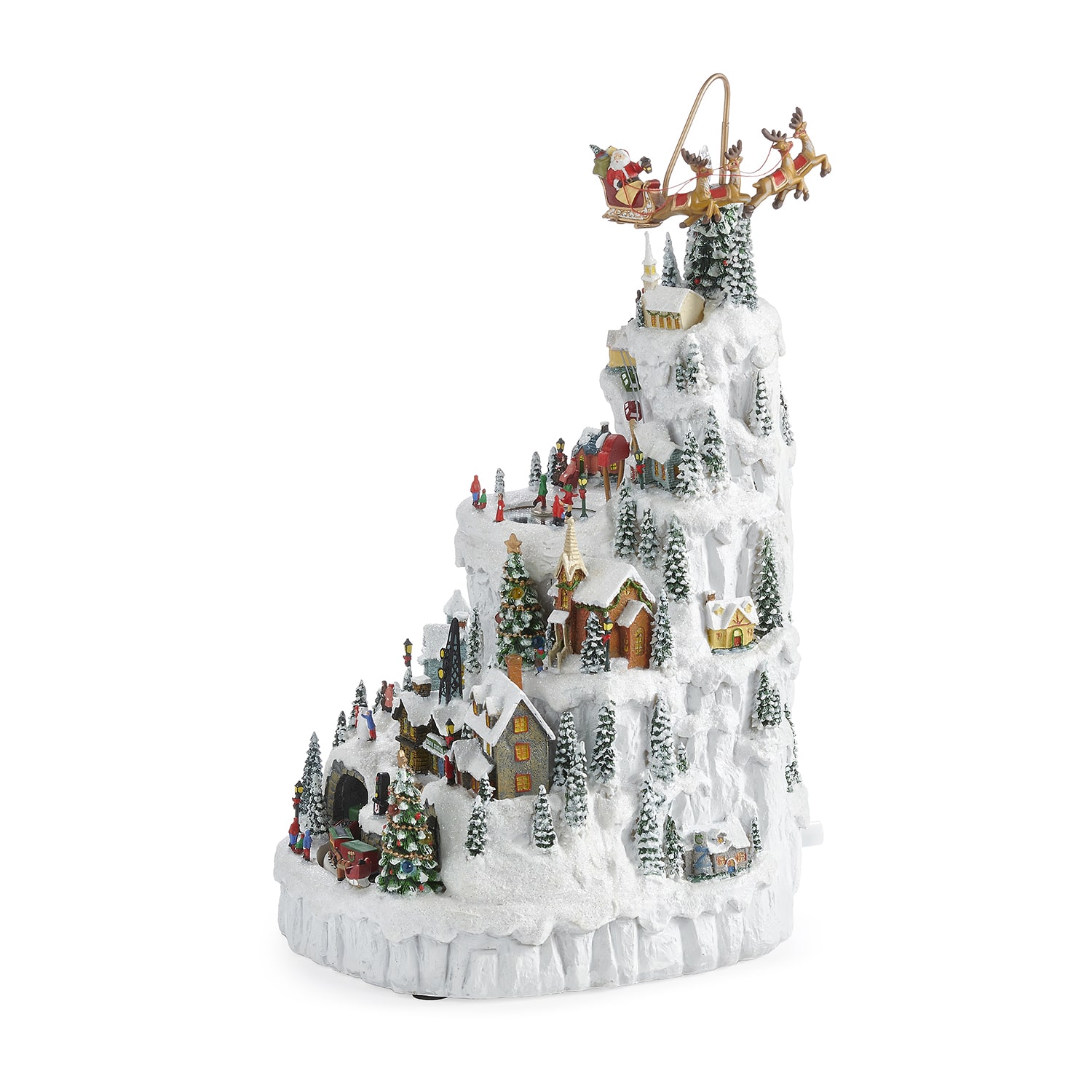Roman 14.5" Led Village Plays Music Christmas Tabletop Decor