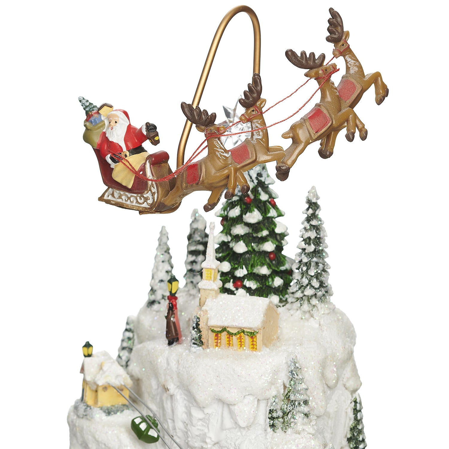 Roman 14.5" Led Village Plays Music Christmas Tabletop Decor