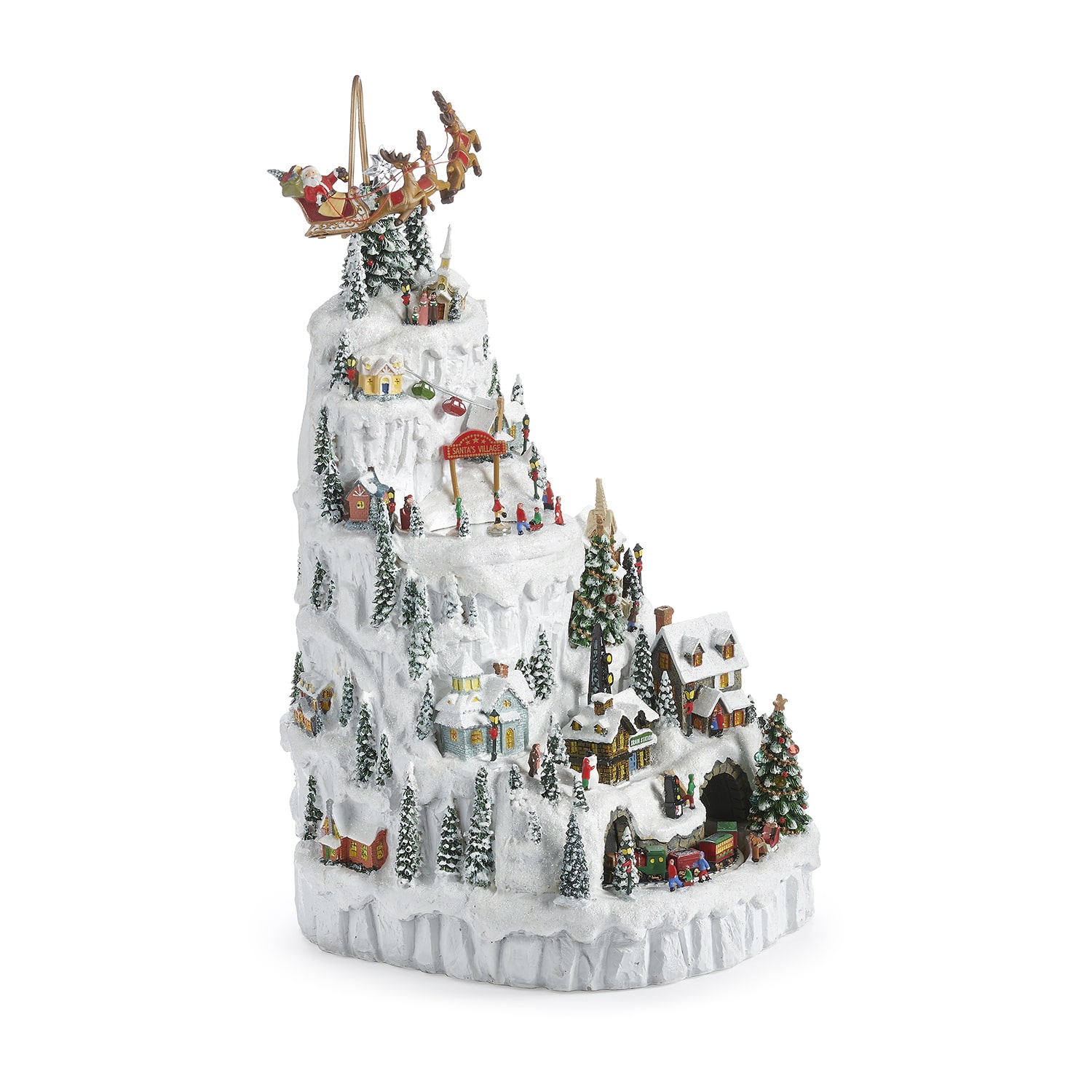 Roman 14.5" Led Village Plays Music Christmas Tabletop Decor
