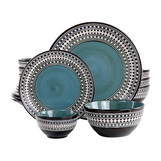 Elama 16-pc. Stoneware Dinnerware Set