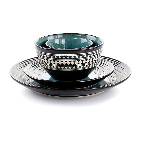Elama 16-pc. Stoneware Dinnerware Set