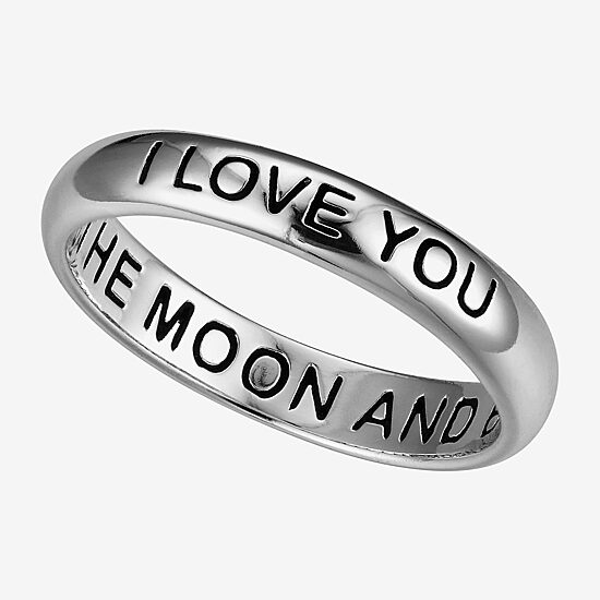 Footnotes Love Womens 4MM Sterling Silver Band