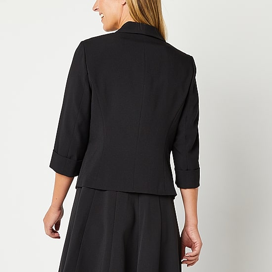 Black Label by Evan-Picone Womens Regular Fit Suit Jacket
