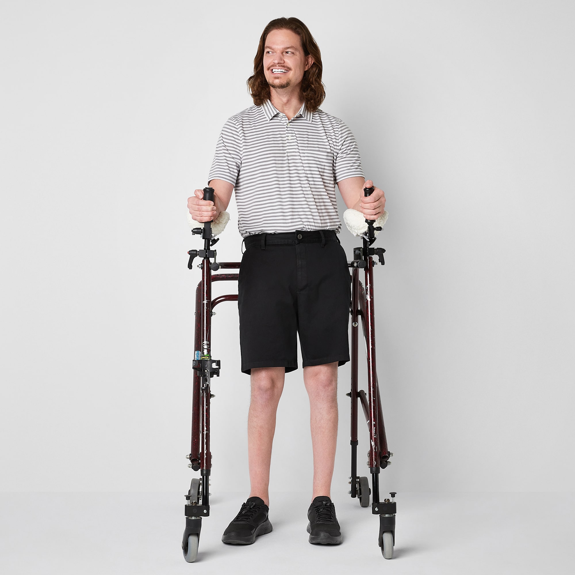 St. John's Bay Dexterity Mens 10" Adaptive STRETCH FABRIC Adjustable Features Easy-on + Easy-off Chino Short