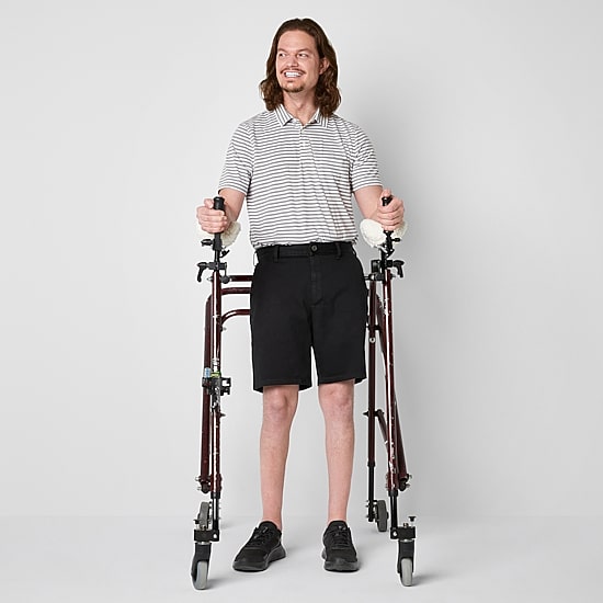 St. John's Bay Dexterity Mens 10" Adaptive Stretch Fabric Adjustable Features Easy-on + Easy-off Chino Short