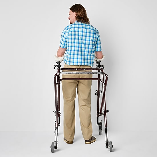 St. John's Bay Dexterity Universal Wrinkle Free Easy Care Mens Adaptive Adjustable Features Easy-on + Easy-off Classic Fit Flat Front Pant