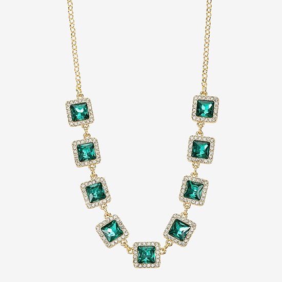 Monet Jewelry Halo Womens 17 Inch Collar Necklace