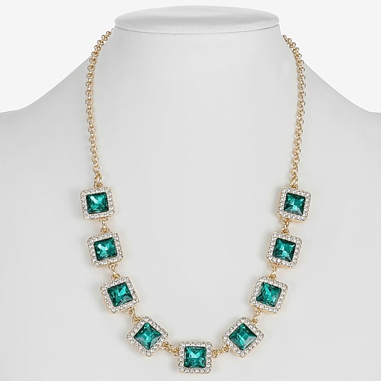 Monet Jewelry Halo Womens 17 Inch Collar Necklace