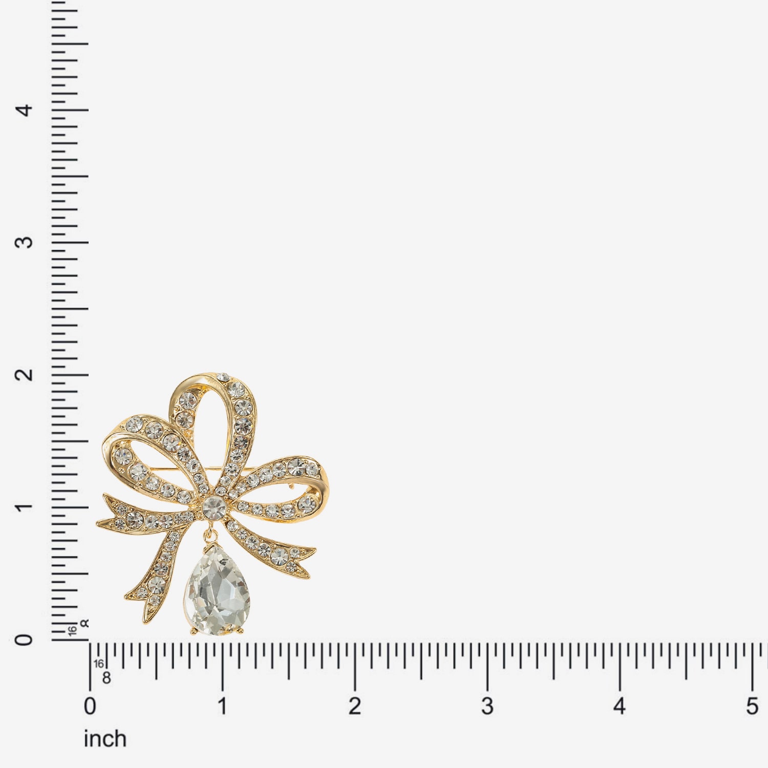 Monet Jewelry Gold Tone Glass Pin