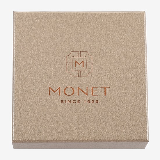 Monet Jewelry Gold Tone Initial Pendant Necklace & Stud Earring Womens Glass Heart 2-pc. Jewelry Set