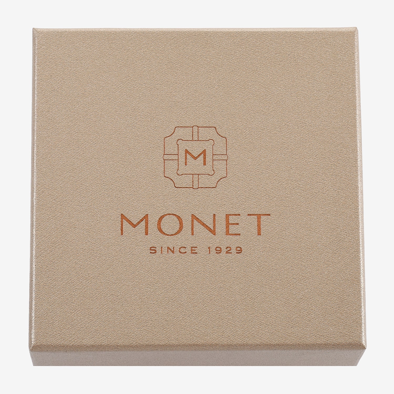 Monet Jewelry Clear Gold Tone Cross Compact Mirror
