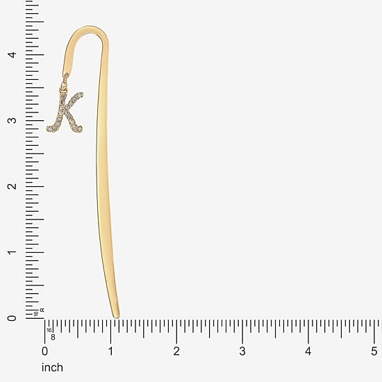 Monet Jewelry Gold Tone Shepherds Hook Initial Charm Bookmark