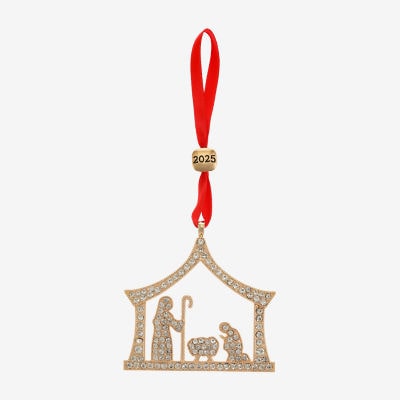 Monet Jewelry Gold Tone Nativity Scene Christmas Ornament