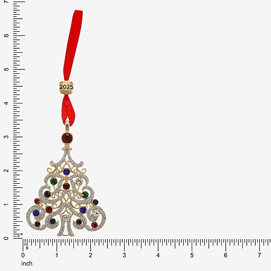 Monet Jewelry Silver Tone Christmas Tree Christmas Ornament