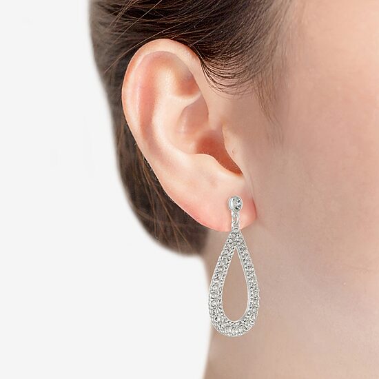 Monet Jewelry Timeless Silver Tone Womens Glass Hypoallergenic Drop Earrings