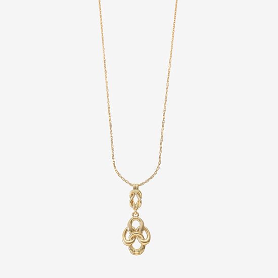 Monet Jewelry Gold Tone Womens Knot 28 Inch Pendant Necklace