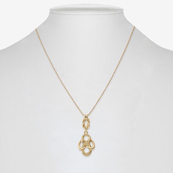 Monet Jewelry Gold Tone Womens Knot 28 Inch Pendant Necklace