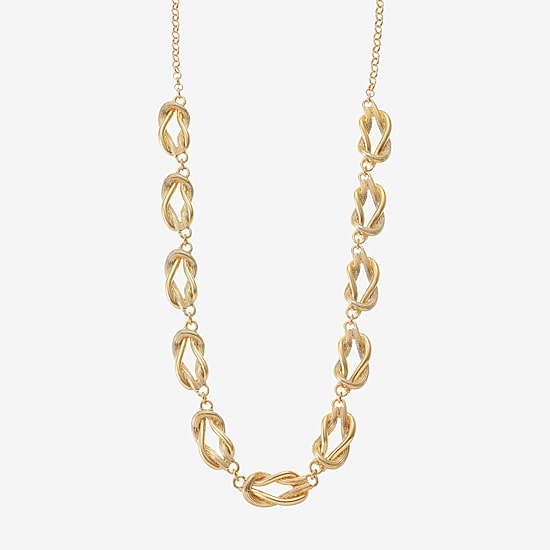 Monet Jewelry Gold Tone Womens 17 Inch Collar Necklace