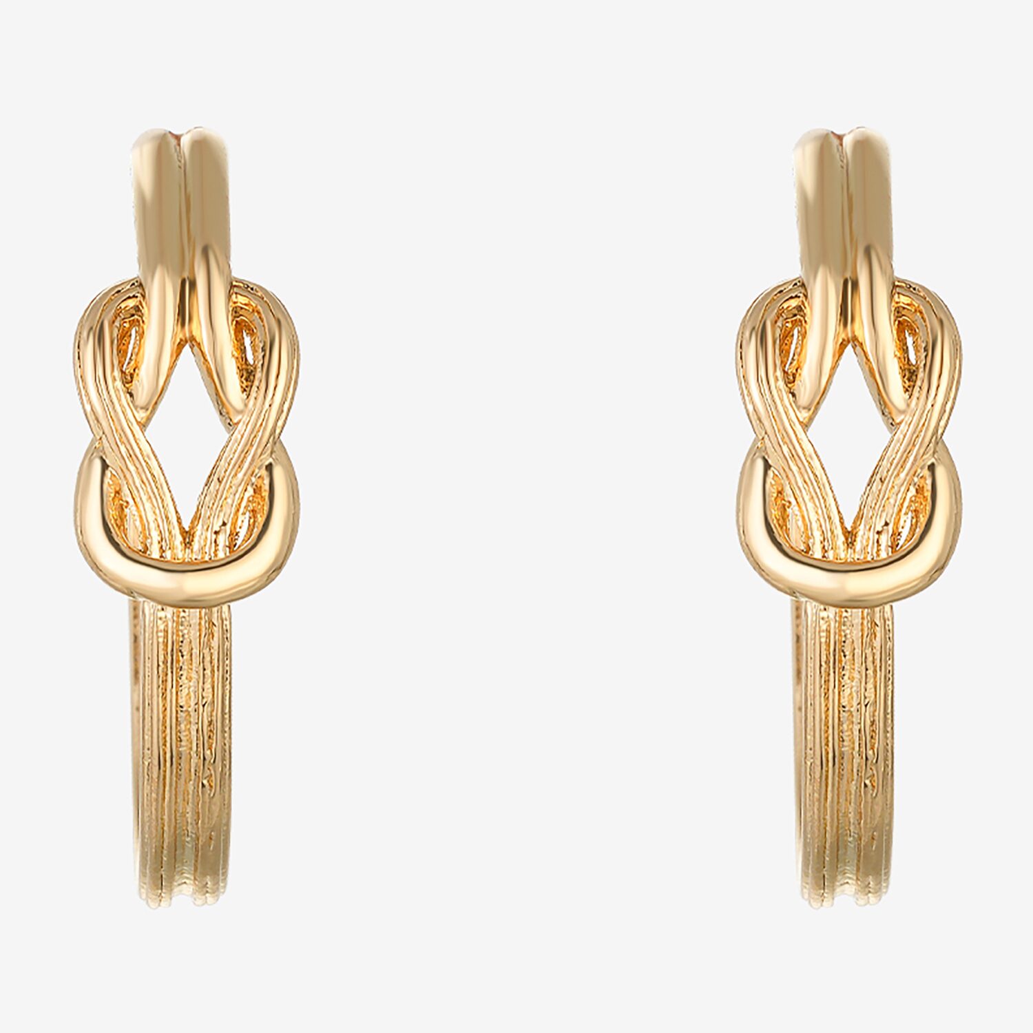 Monet Jewelry Gold Tone Womens 28mm Knot Hypoallergenic Hoop Earrings