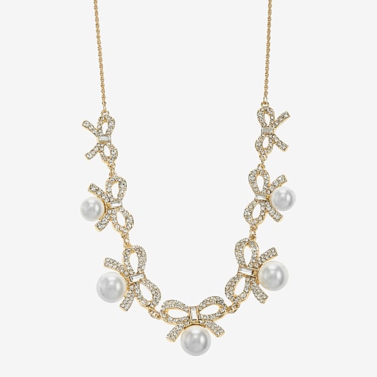 Monet Jewelry Gold Tone Womens 17 Inch Collar Necklace