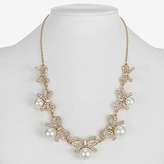 Monet Jewelry Gold Tone Womens 17 Inch Collar Necklace
