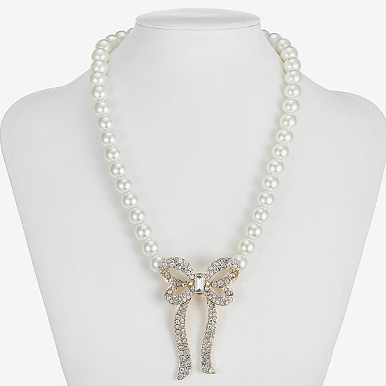 Monet Jewelry Gold Tone Womens Glass 18 Inch Strand Necklace