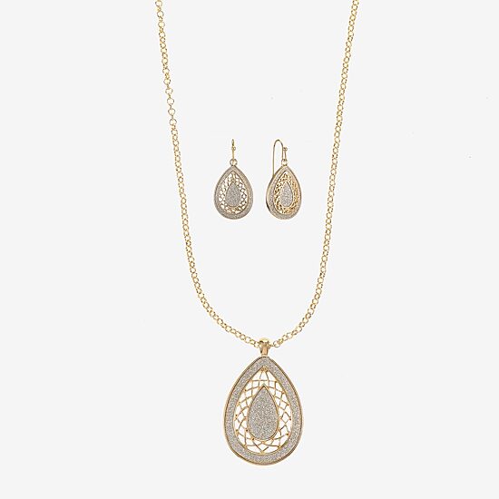 Monet Jewelry Pendant Necklace & Drop Earring Womens 2-pc. Jewelry Set