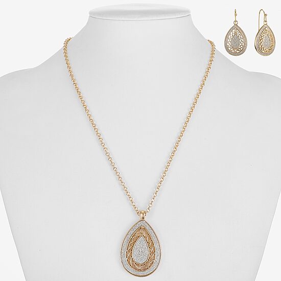 Monet Jewelry Pendant Necklace & Drop Earring Womens 2-pc. Jewelry Set