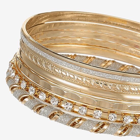 Monet Jewelry Bangle Womens 6-pc. Glass Bracelet Set