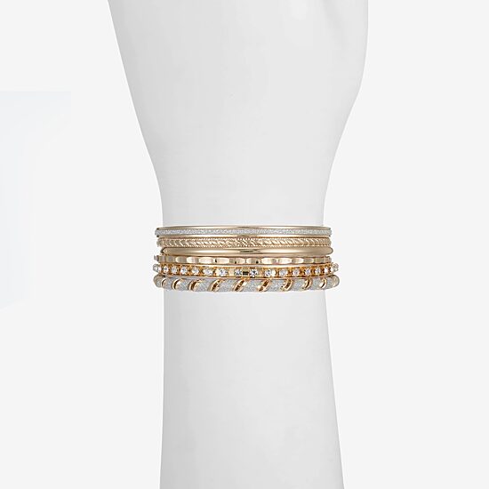 Monet Jewelry Bangle Womens 6-pc. Glass Bracelet Set