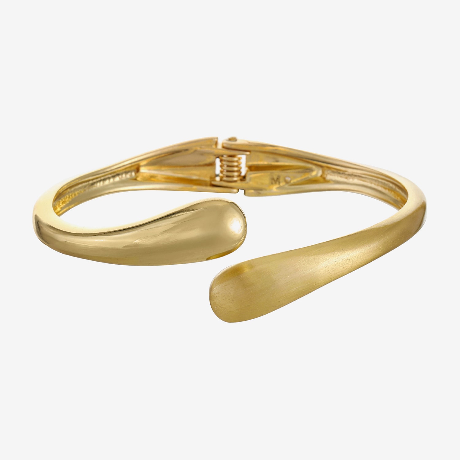 Monet Jewelry Gold Tone Hinge Womens Cuff Bracelet