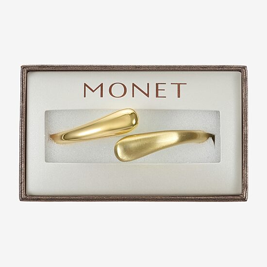 Monet Jewelry Gold Tone Hinge Womens Cuff Bracelet
