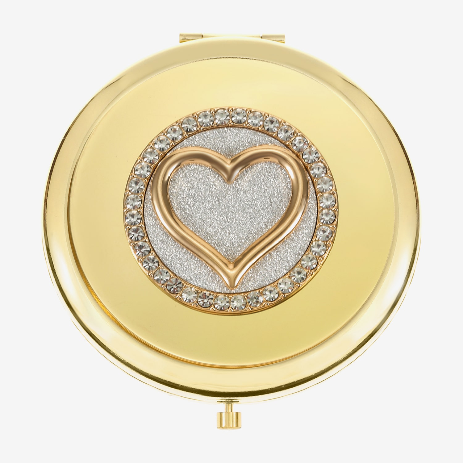 Monet Jewelry Initial Gold Tone Heart Compact Mirror